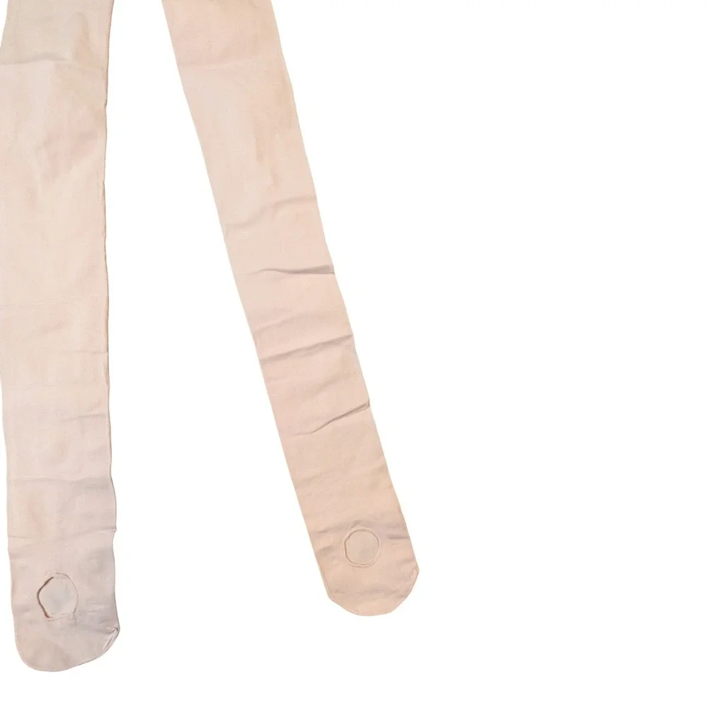 Snag Tights Pink Dance Tights Convertible Transition Foot Size D Made in Italy